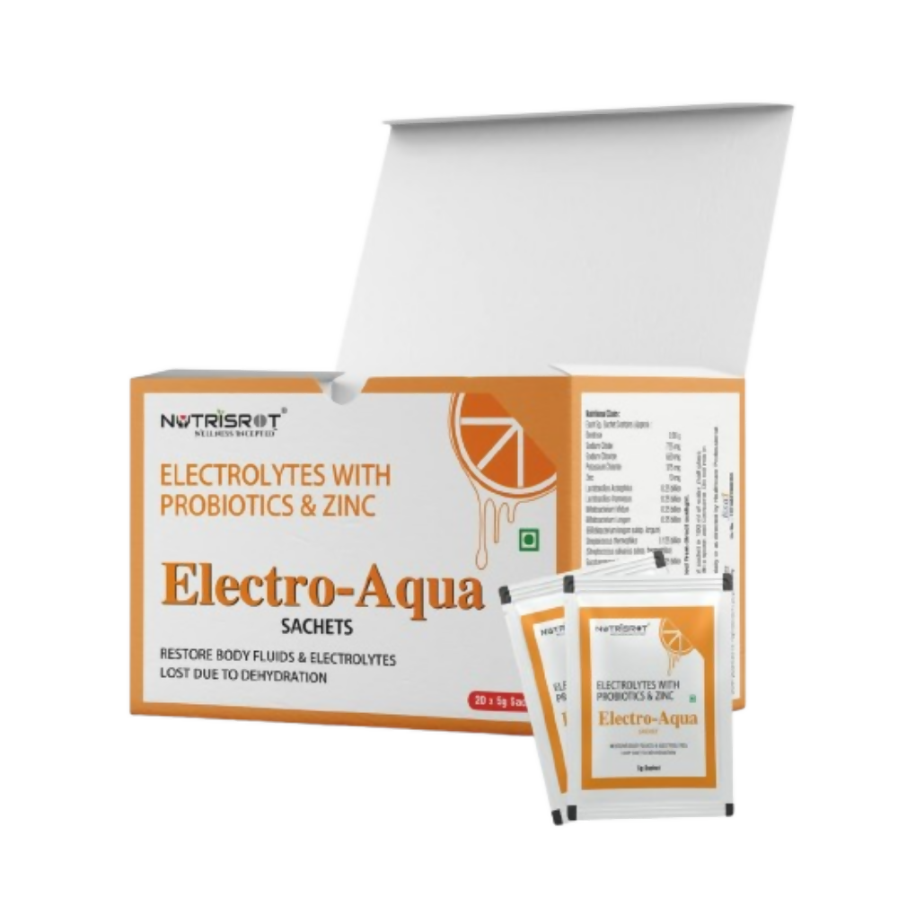Nutrisrot Electro-Aqua Instant Hydration & Energy Drink Sachets Orange Flavour