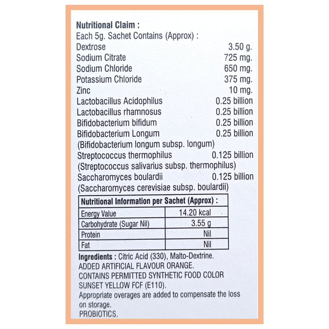 Nutrisrot Electro-Aqua Instant Hydration & Energy Drink Sachets Orange Flavour