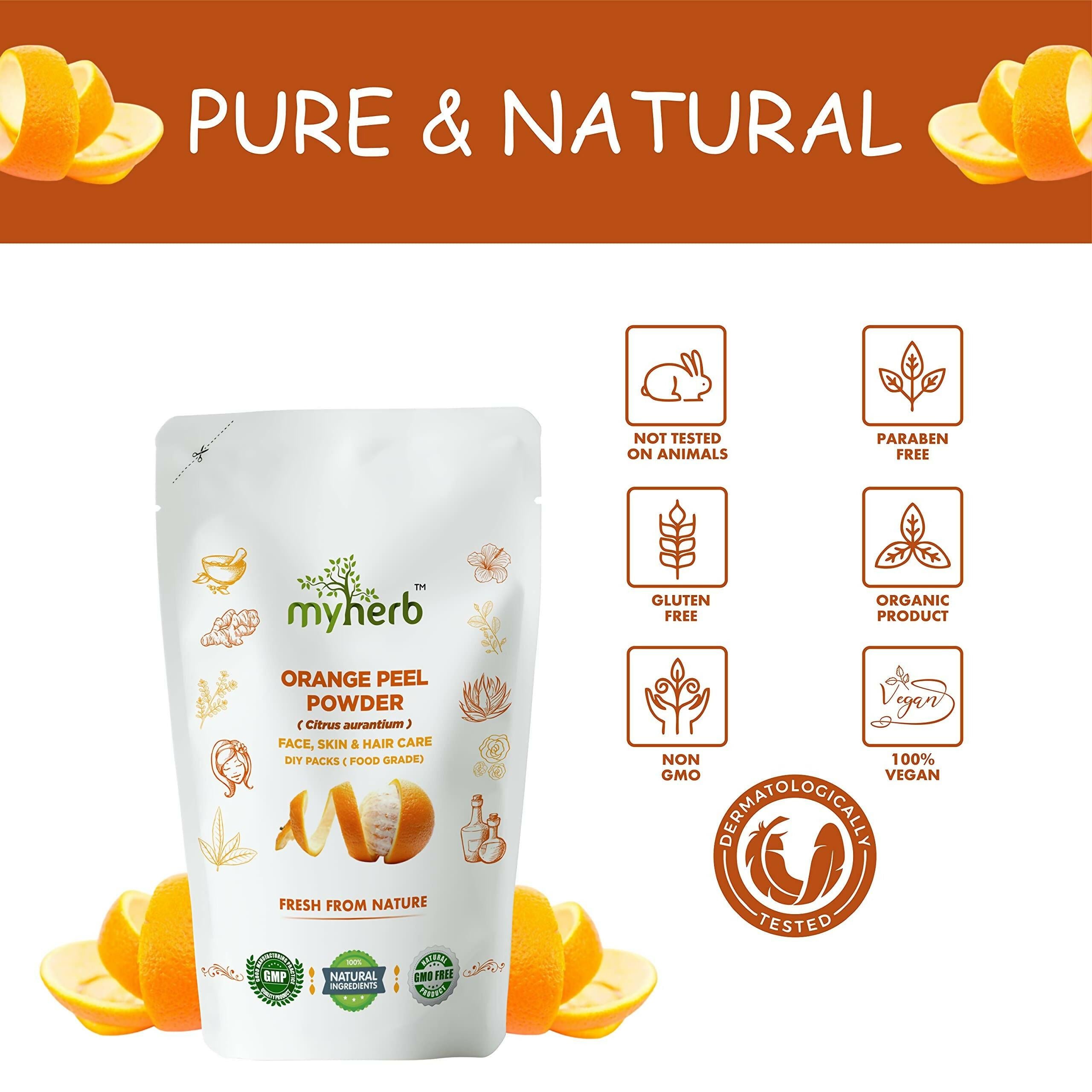 Myherb Pure Natural Organic Orange Peel Powder