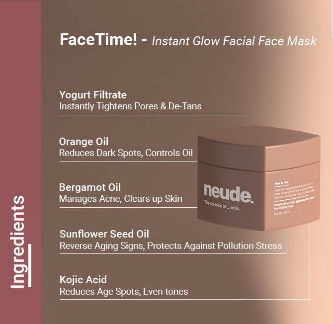 Neude The Glow Bomb Duo - Instant Face Mask And Sleeping Mask Combo
