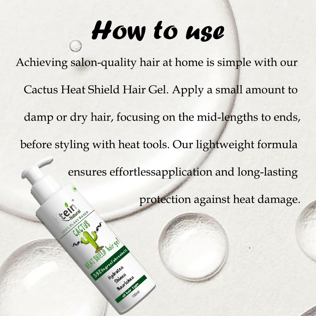 Ktein Cactus Heat Gel: 392°F Ultimate Heat Defense & Luscious Hair