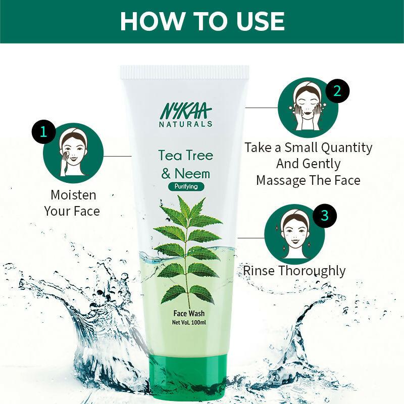 Nykaa Naturals Tea Tree & Neem Purifying Face Wash for Acne