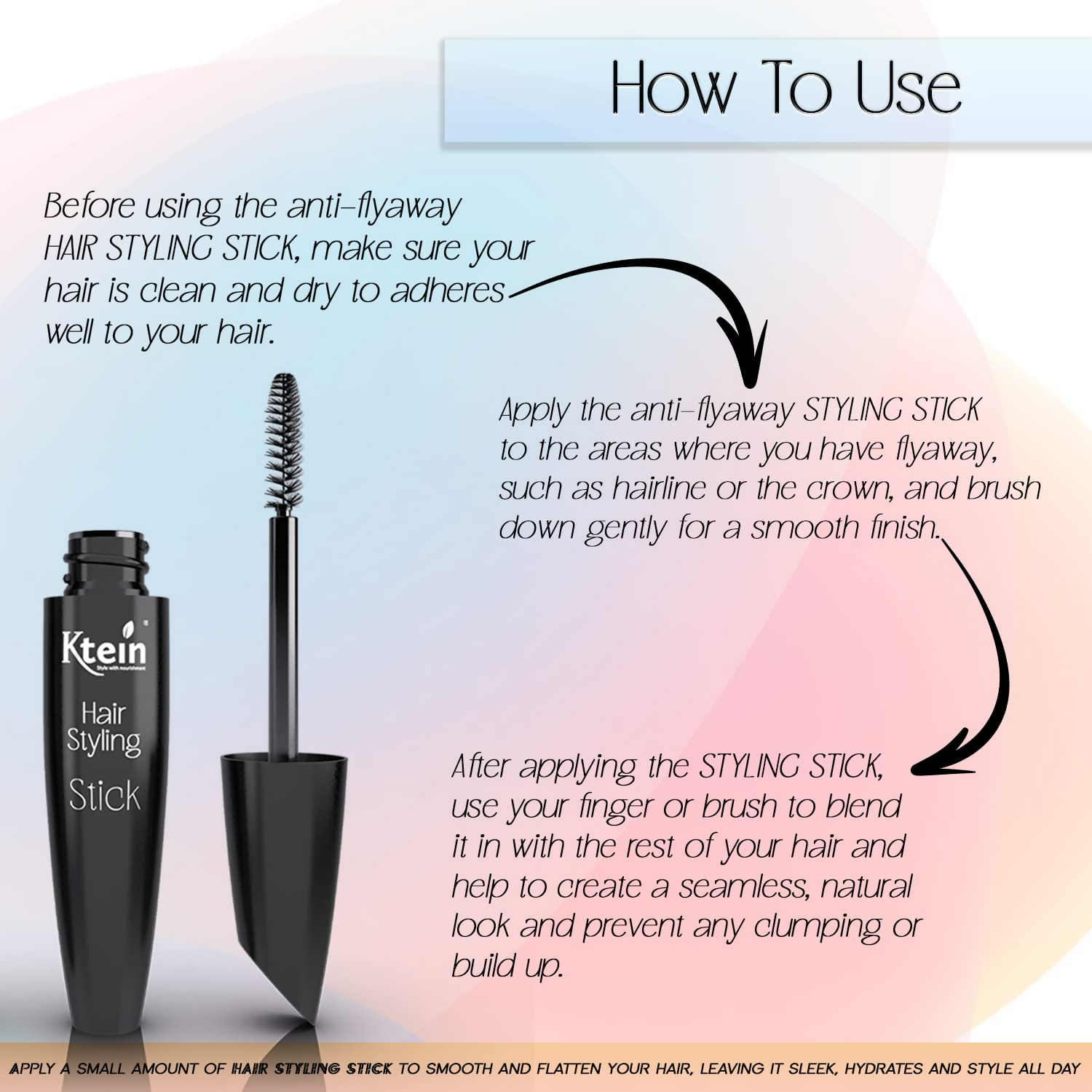 Ktein 100% Natural Plant Based Hair Styling stick