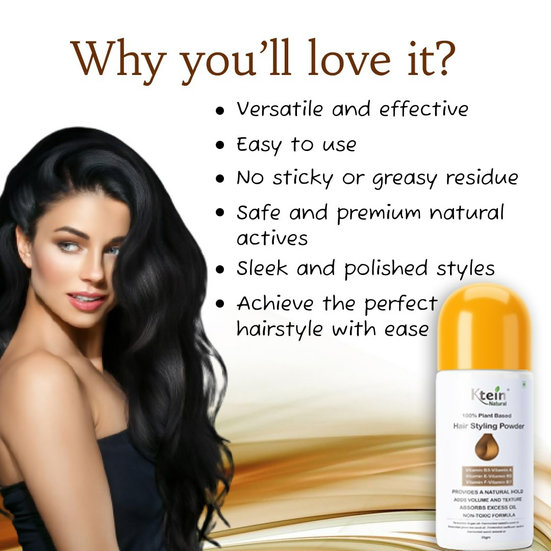 Ktein Natural 100% Plant Based Hair Styling Powder