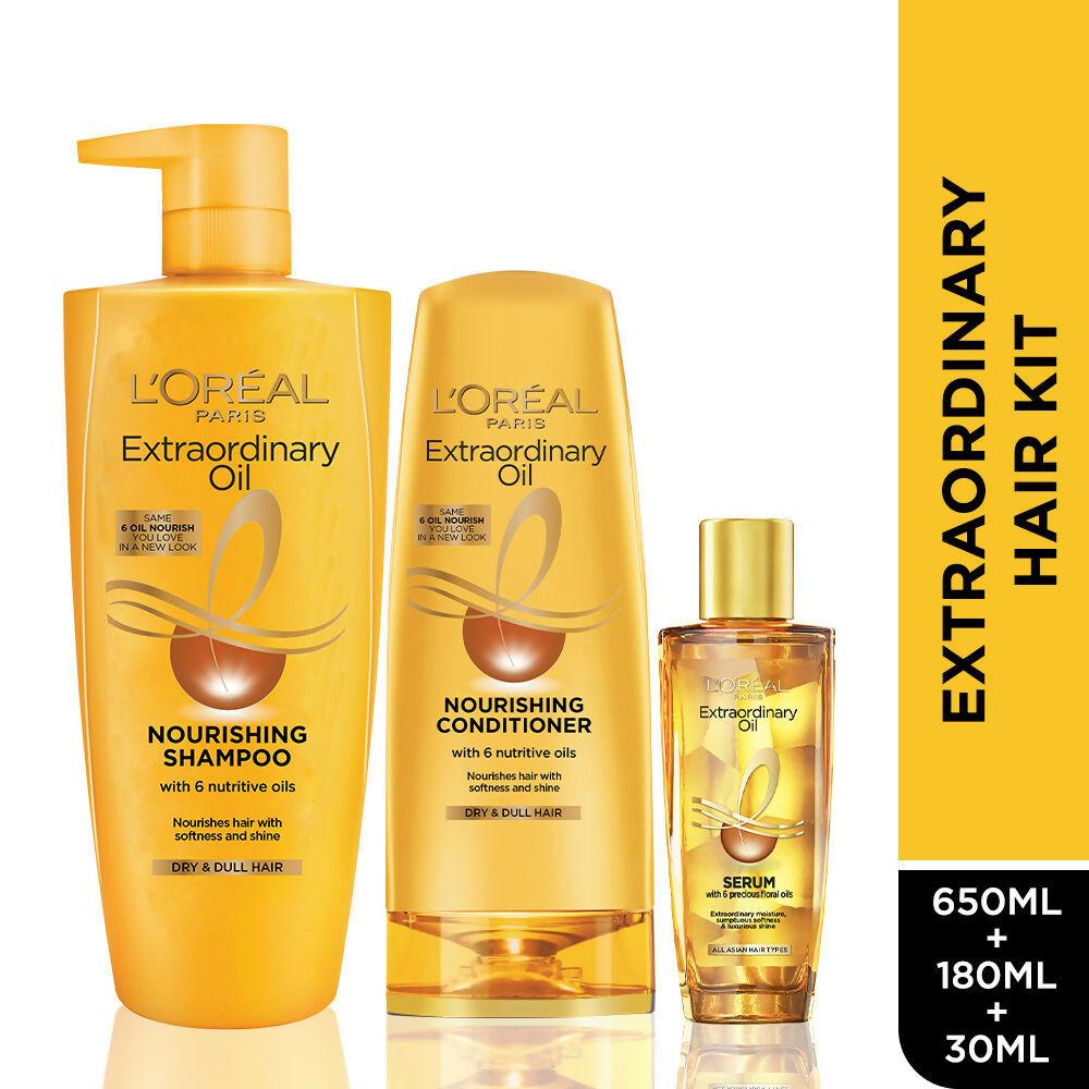 L'Oreal Paris Extraordinary Oil Hair Combo For Shiny & Frizz Free Hair