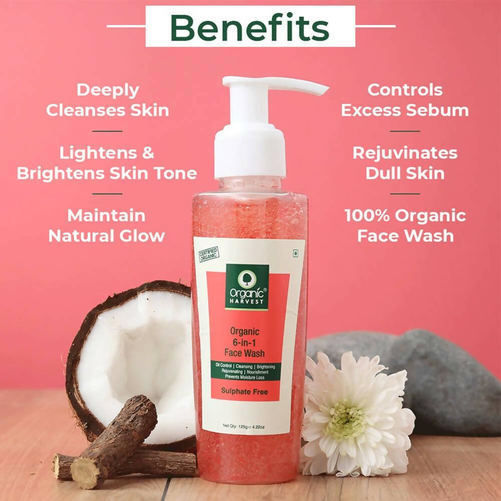 Organic Harvest 6 in 1 Face Wash (Sulphate Free)