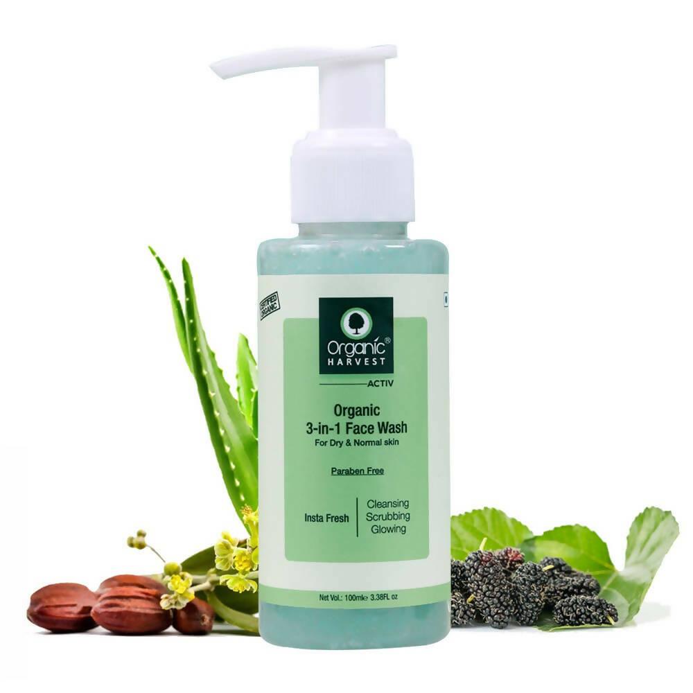 Organic Harvest 3-in-1 Face Wash for Dry and Normal Skin