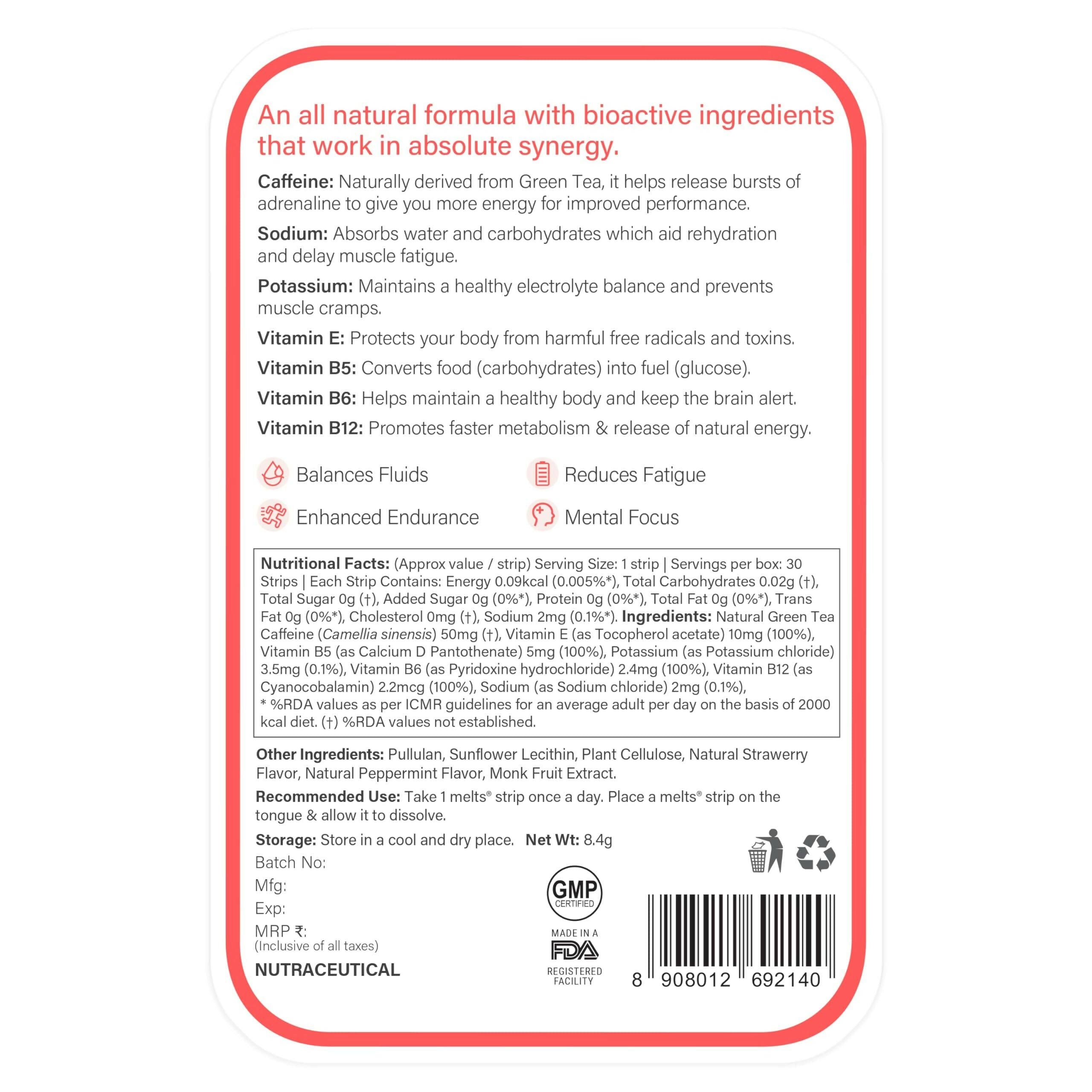 Wellbeing Nutrition Melts Restful Sleep & Instant Energy Oral Strips Combo