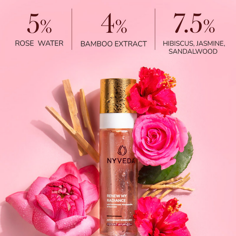 Nyveda Renew My Radiance Antioxidant Toning Mist With Rose Water