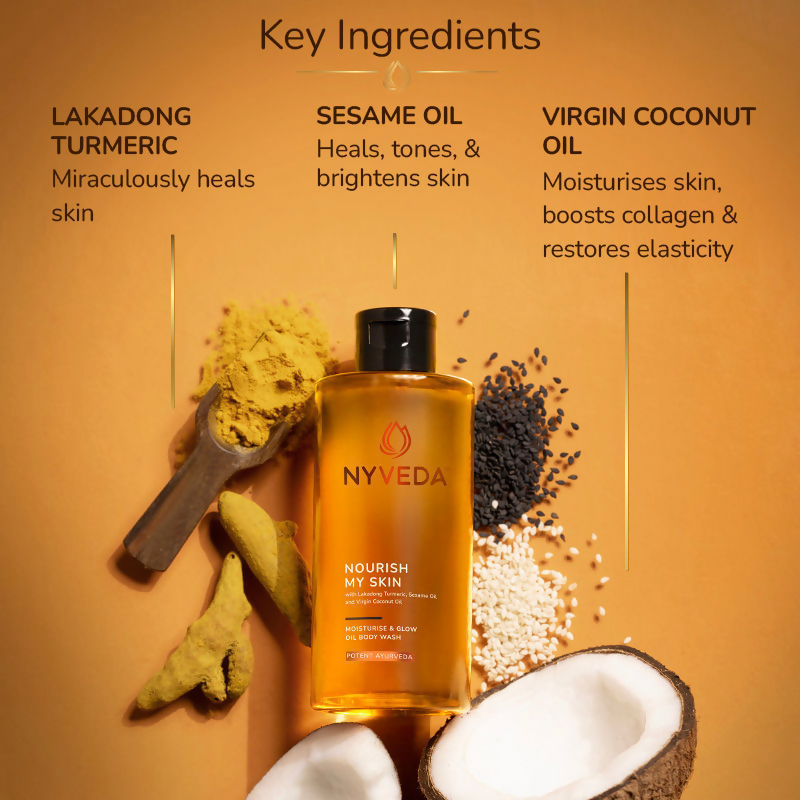 Nyveda Oil Body Wash Nourish My Skin Moisturise & Glow