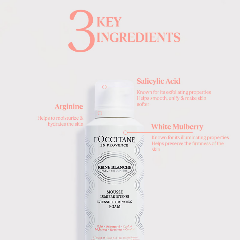 L'Occitane Reine Blanche Intense Illuminating Foam