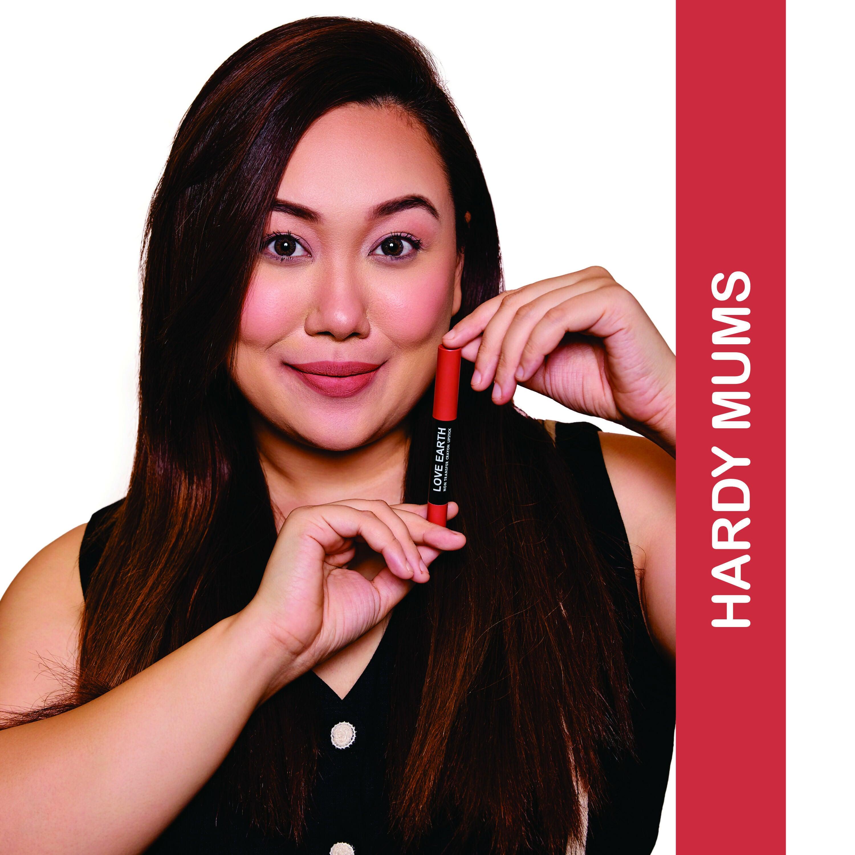 Love Earth Non Transfer Crayon Lipstick-Hardy Mums