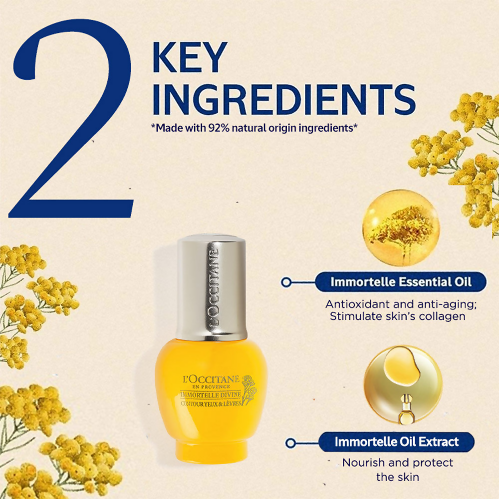 L'Occitane Immortelle Divine Anti-Aging Eye And Lip Contour