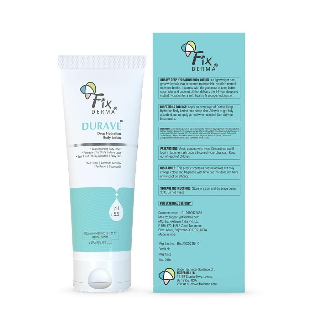 Fixderma Durave Deep Hydrating Body Lotion with Ceramide & Shea Butter