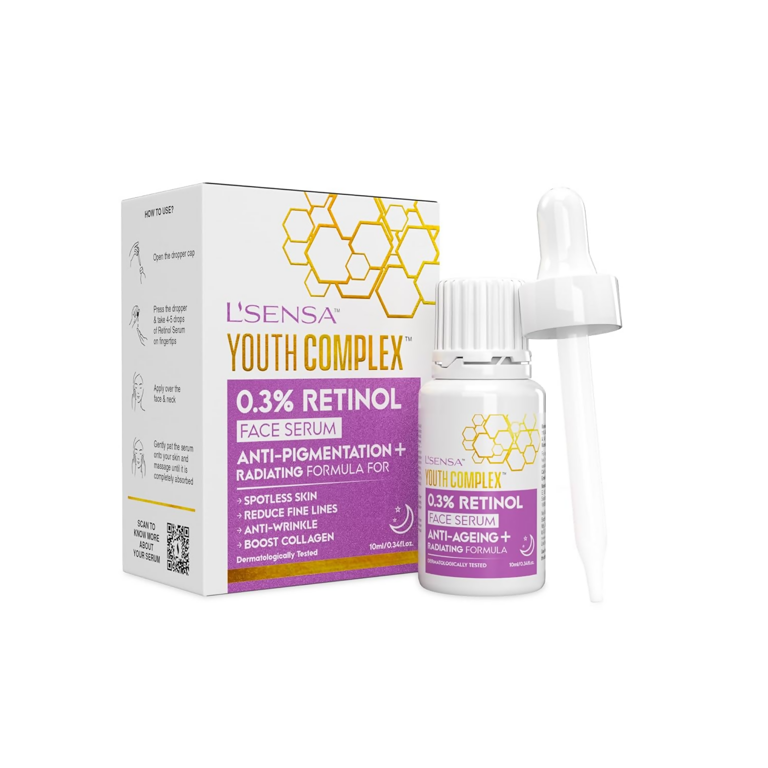 L'Sensa 0.3% Retinol Serum For All Skin Types