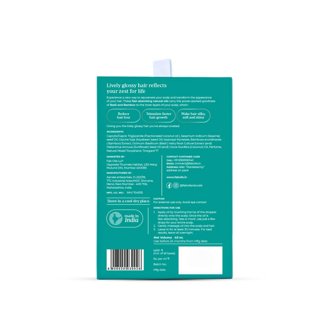 Fab Oils Scalp Revive Hair Oil For Hair Growth & Hair Fall Control