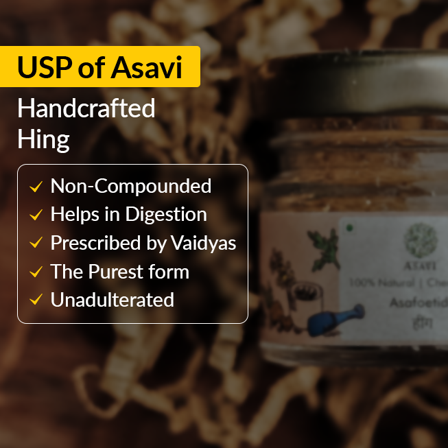 Asavi Handcrafted Natural Hathras Hing (Asafoetida)