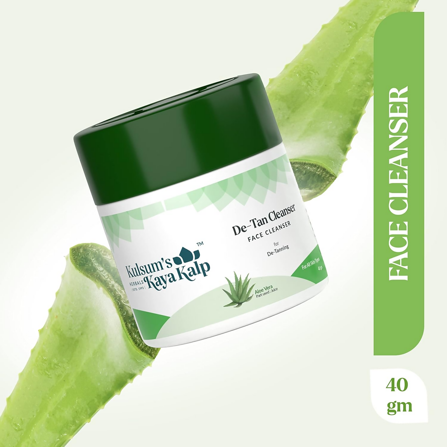Kulsum's Kaya Kalp De-Tan Cleanser With Aloe Vera & Almond