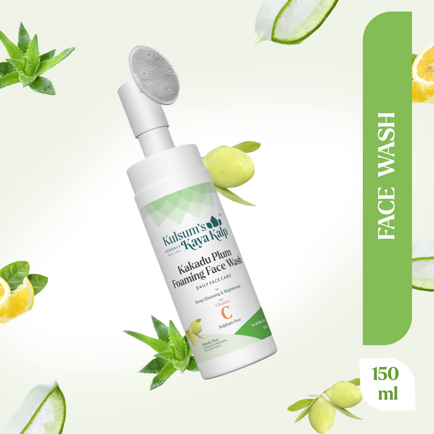 Kulsum's Kaya Kalp Kakadu Plum Foaming Face Wash For Deep Cleansing & Brightening