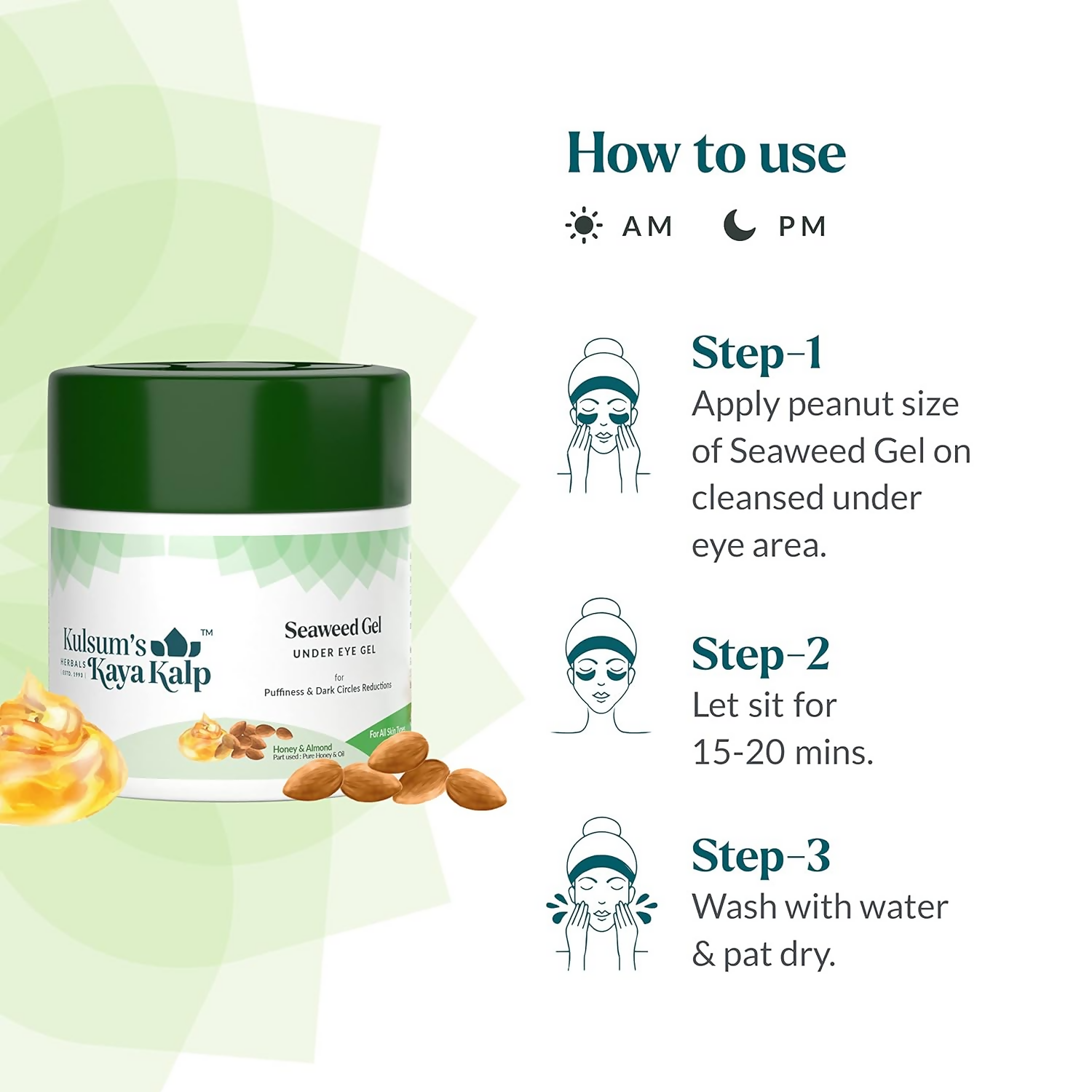 Kulsum's Kaya Kalp Seaweed Gel For Under Eye Dark Circle & Puffiness Reduction