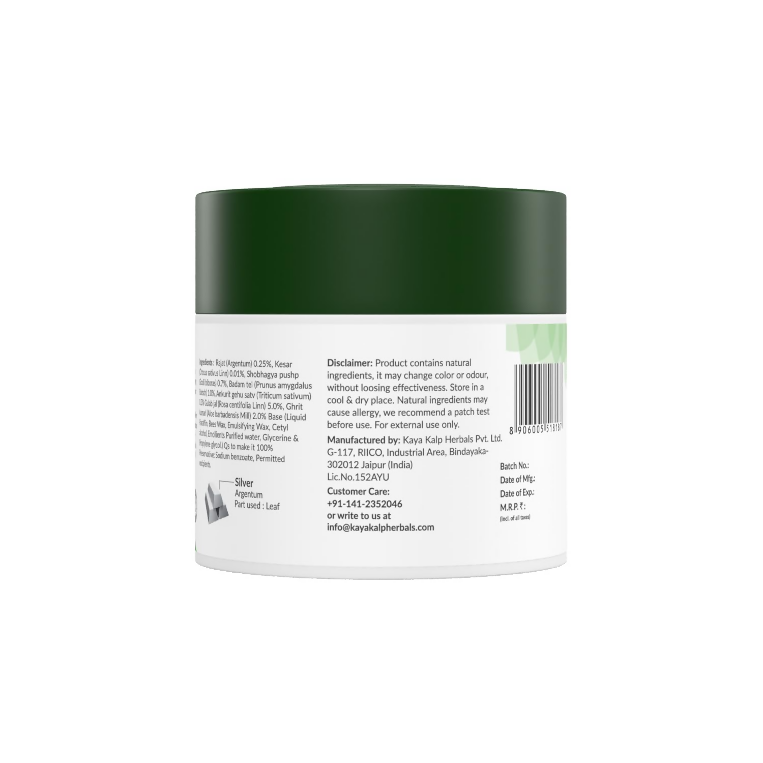 Kulsum's Kaya Kalp Silver Cream For Revitalised Skin