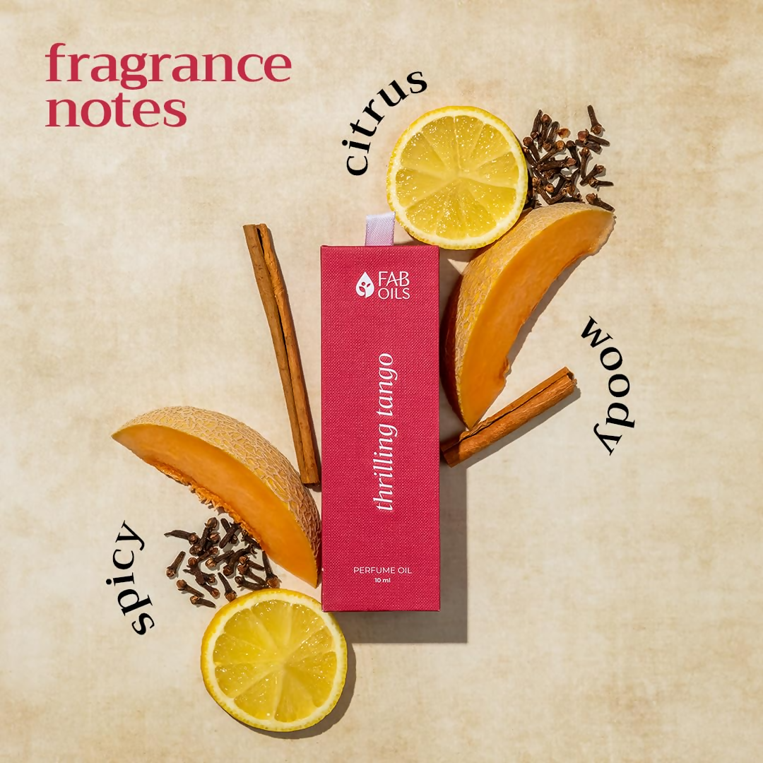 Fab Oils Thrilling Tango Perfume Oil With Citrus, Spicy & Woody Blend