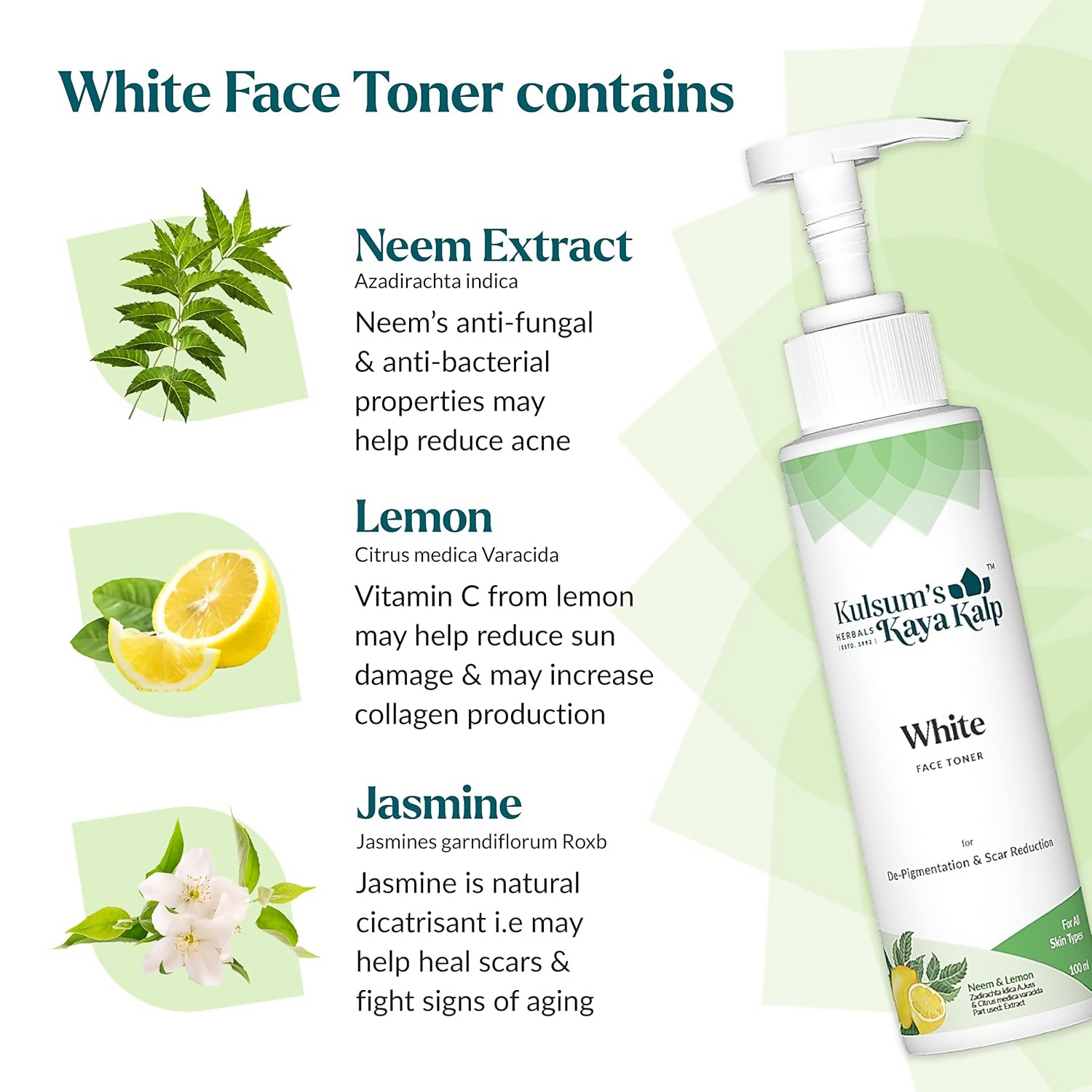 Kulsum's Kaya Kalp White Face Toner For Anti Pigmentation