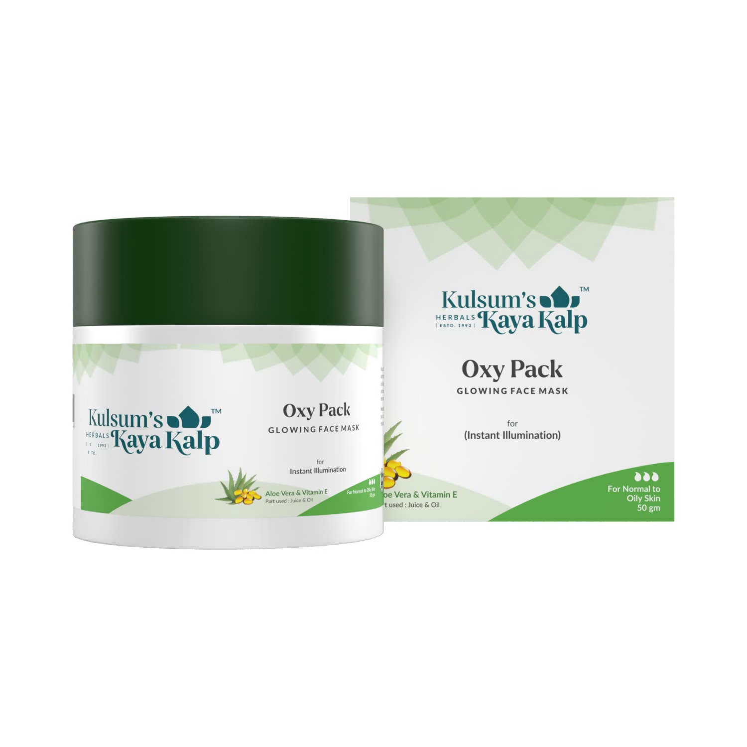 Kulsum's Kaya Kalp Oxy Pack With Wheat Germ Oil For Natural Glow & Hydration