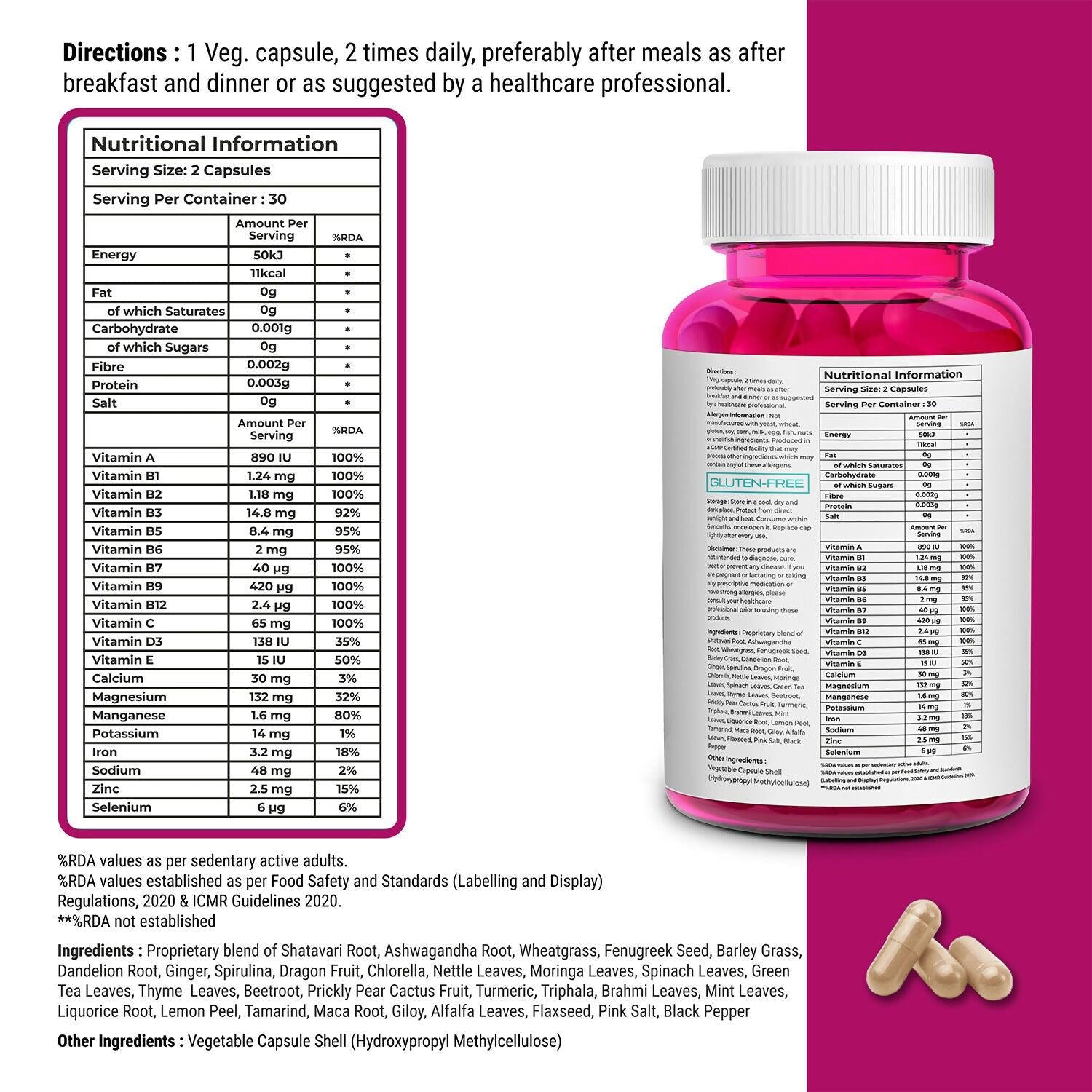 Biovitalia Organics Multivitamin For Women Capsules