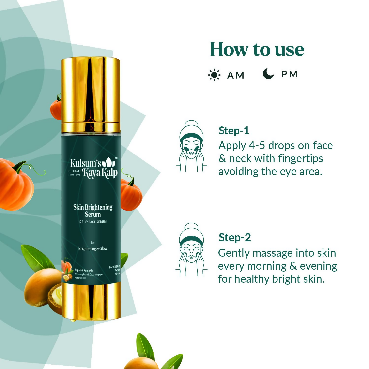 Kulsum's Kaya Kalp Skin Brightening Serum For Achieving A Radiant & Even Skin Tone
