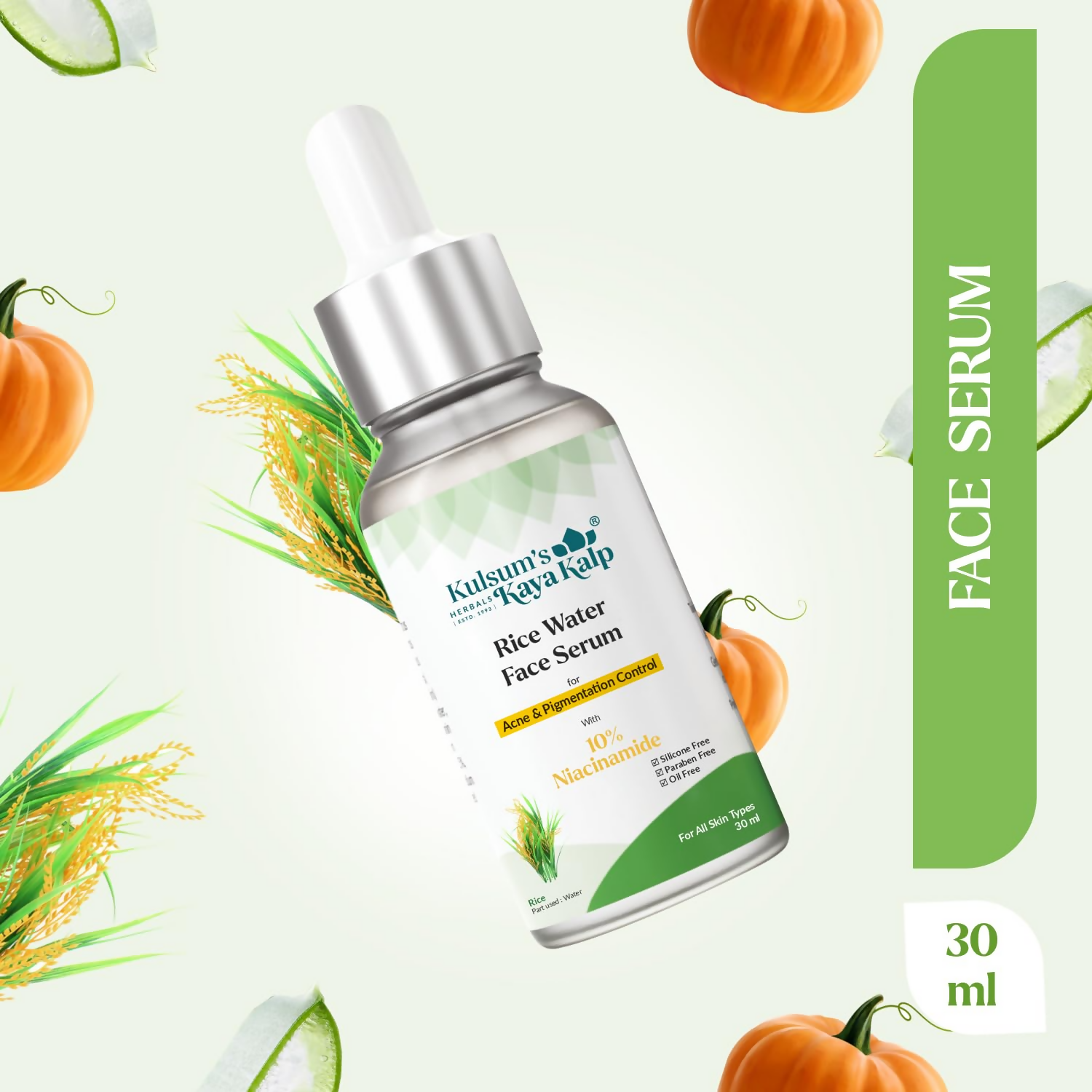 Kulsum's Kaya Kalp Rice Water Face Serum For Acne & Pigmentation Control