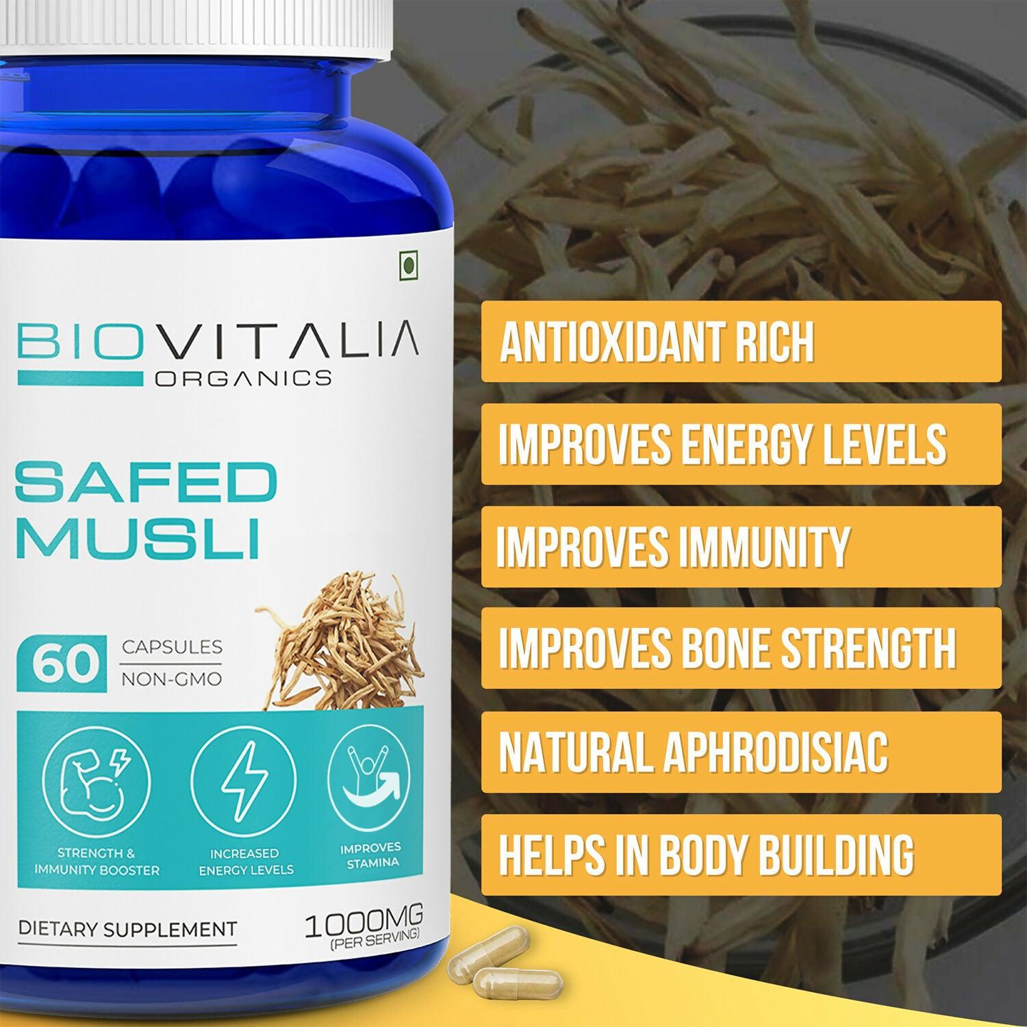 Biovitalia Organics Safed Musli Extract Capsules