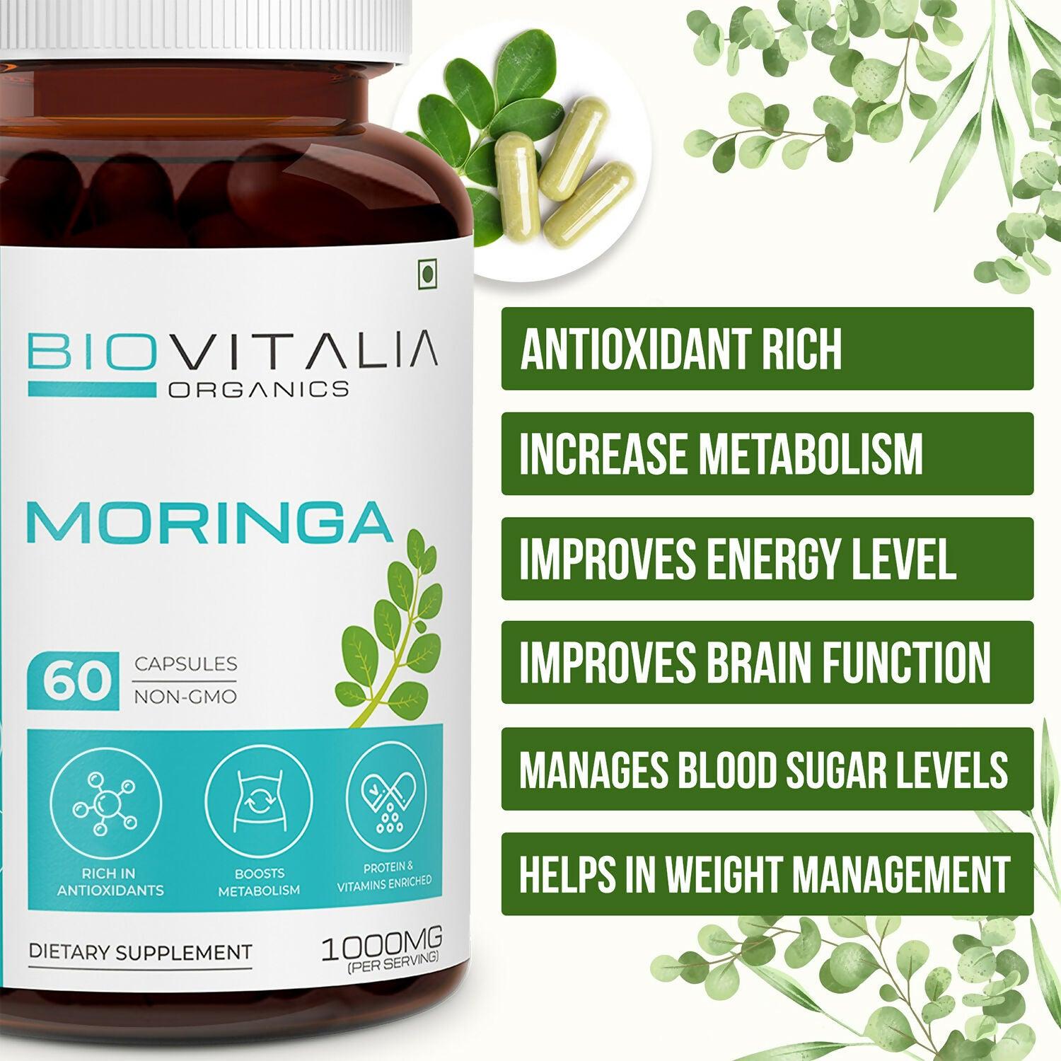 Biovitalia Organics Moringa Capsules For Immunity Booster