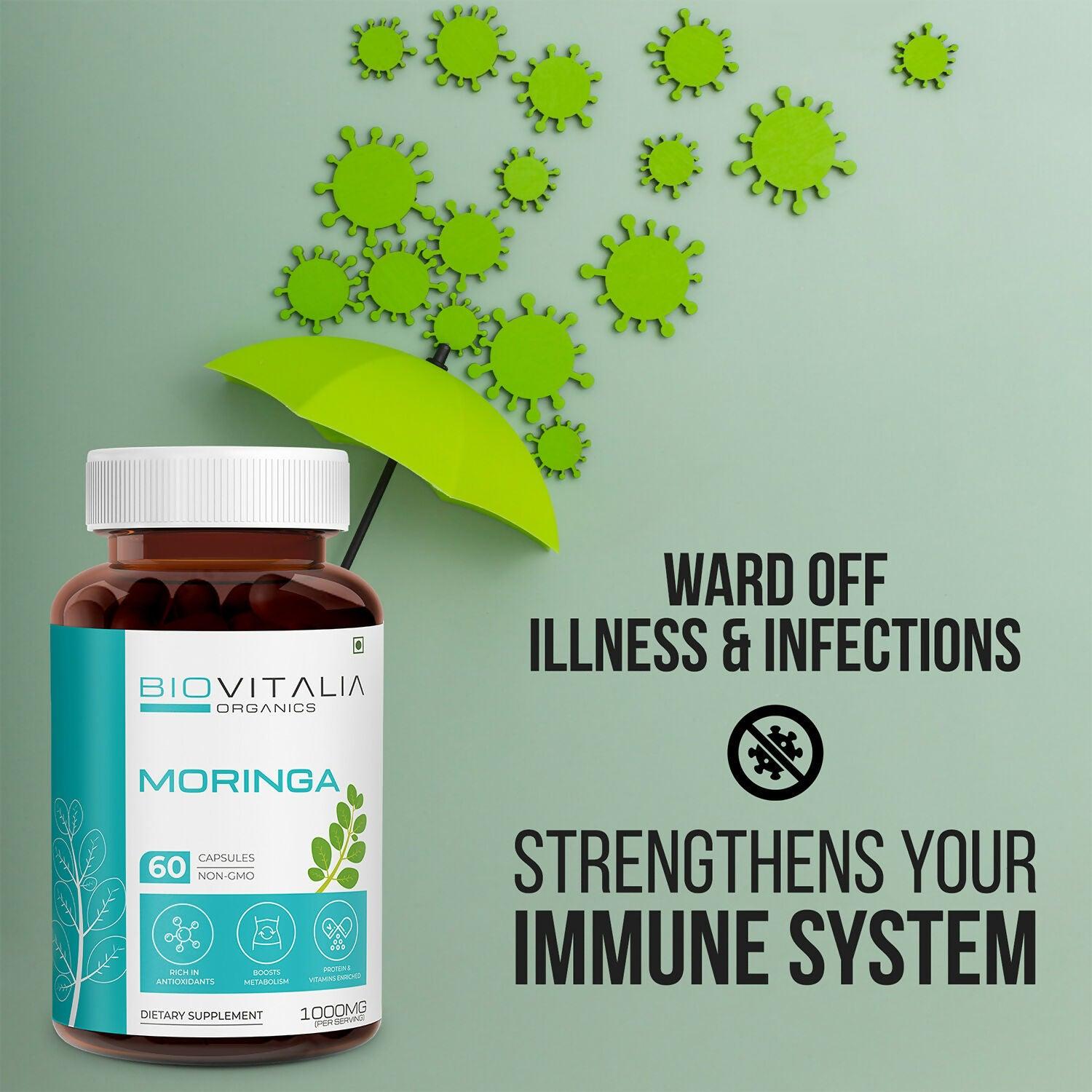 Biovitalia Organics Moringa Capsules For Immunity Booster