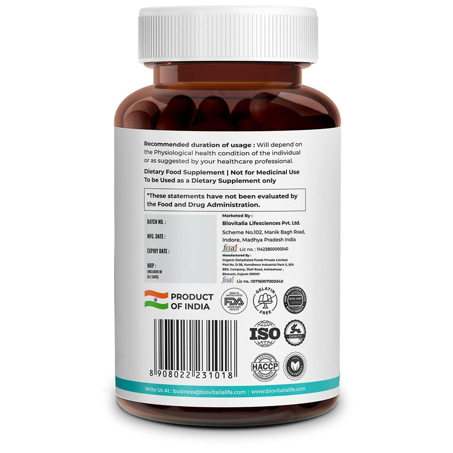 Biovitalia Organics Moringa Capsules For Immunity Booster