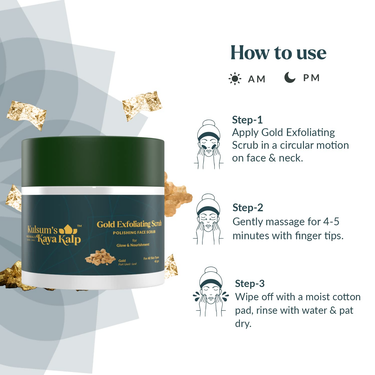 Kulsum's Kaya Kalp Gold Exfoliating Scrub For Glow & Nourishment