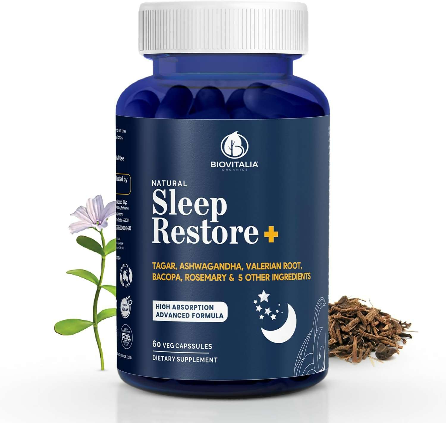 Biovitalia Organics Natural Sleep Restore+ Sleeping Capsules