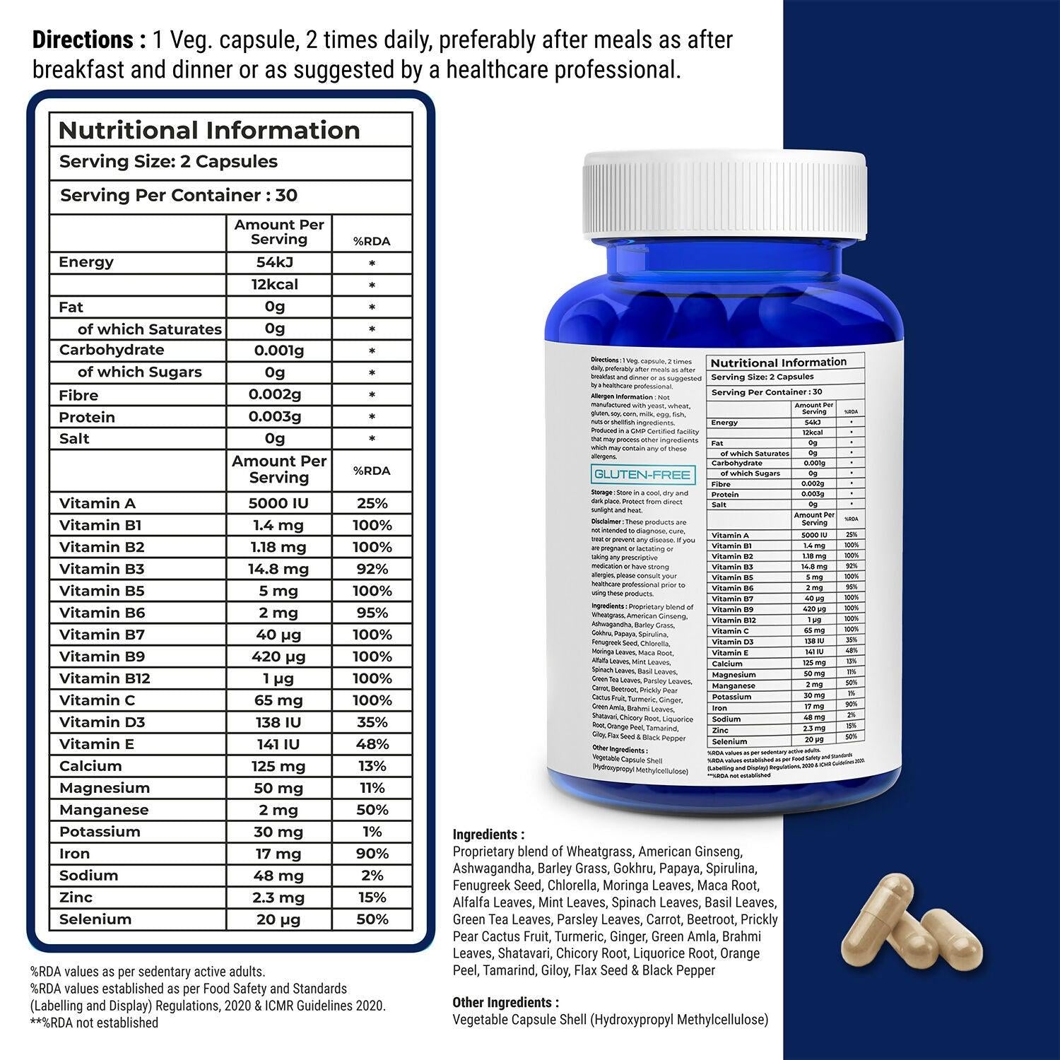 Biovitalia Organics Active Sports Capsules
