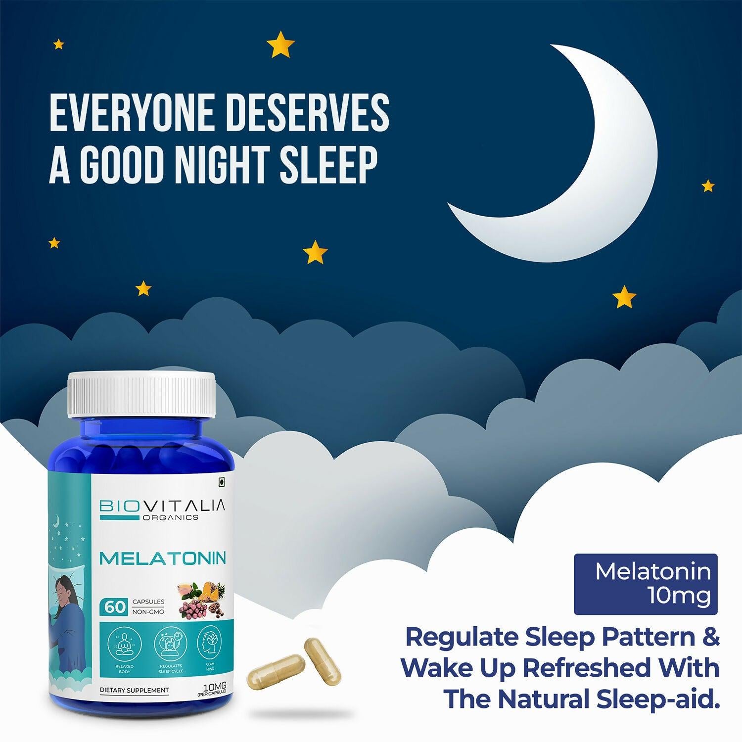 Biovitalia Organics Melatonin Sleeping Capsules