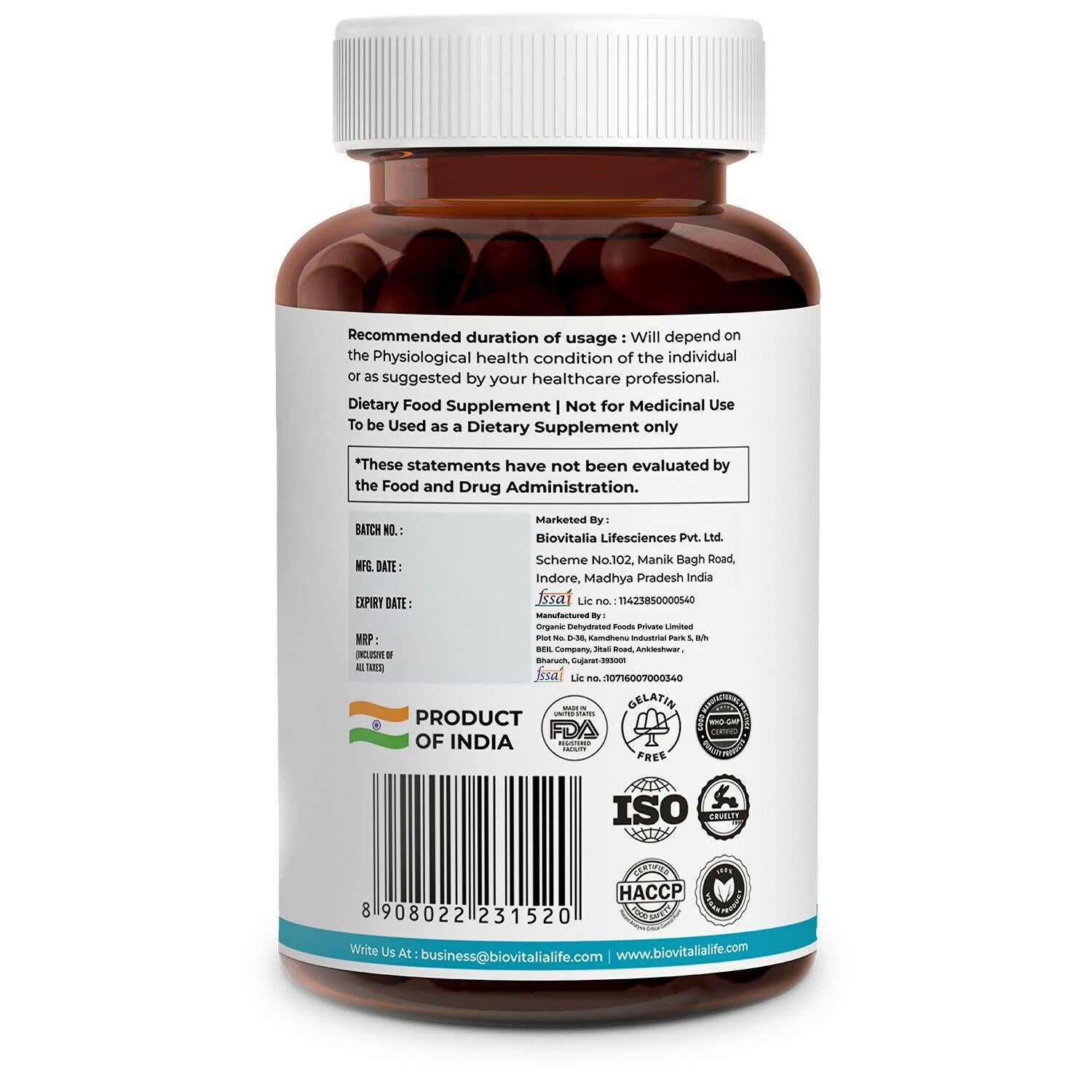 Biovitalia Organics Amla Fruit Capsules
