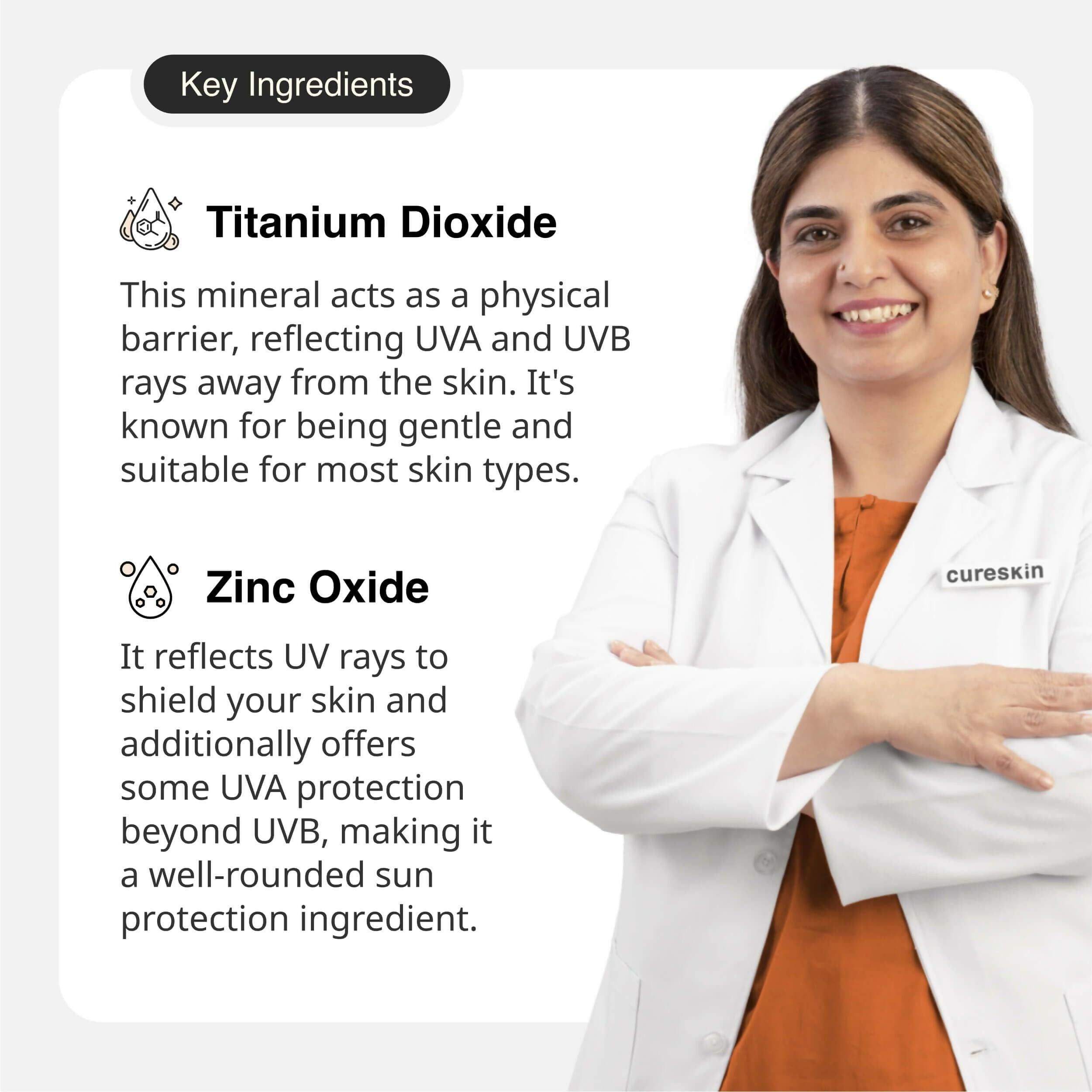 Cureskin Mineral Sunscreen Matte Finish Tinted SPF 50 PA++++