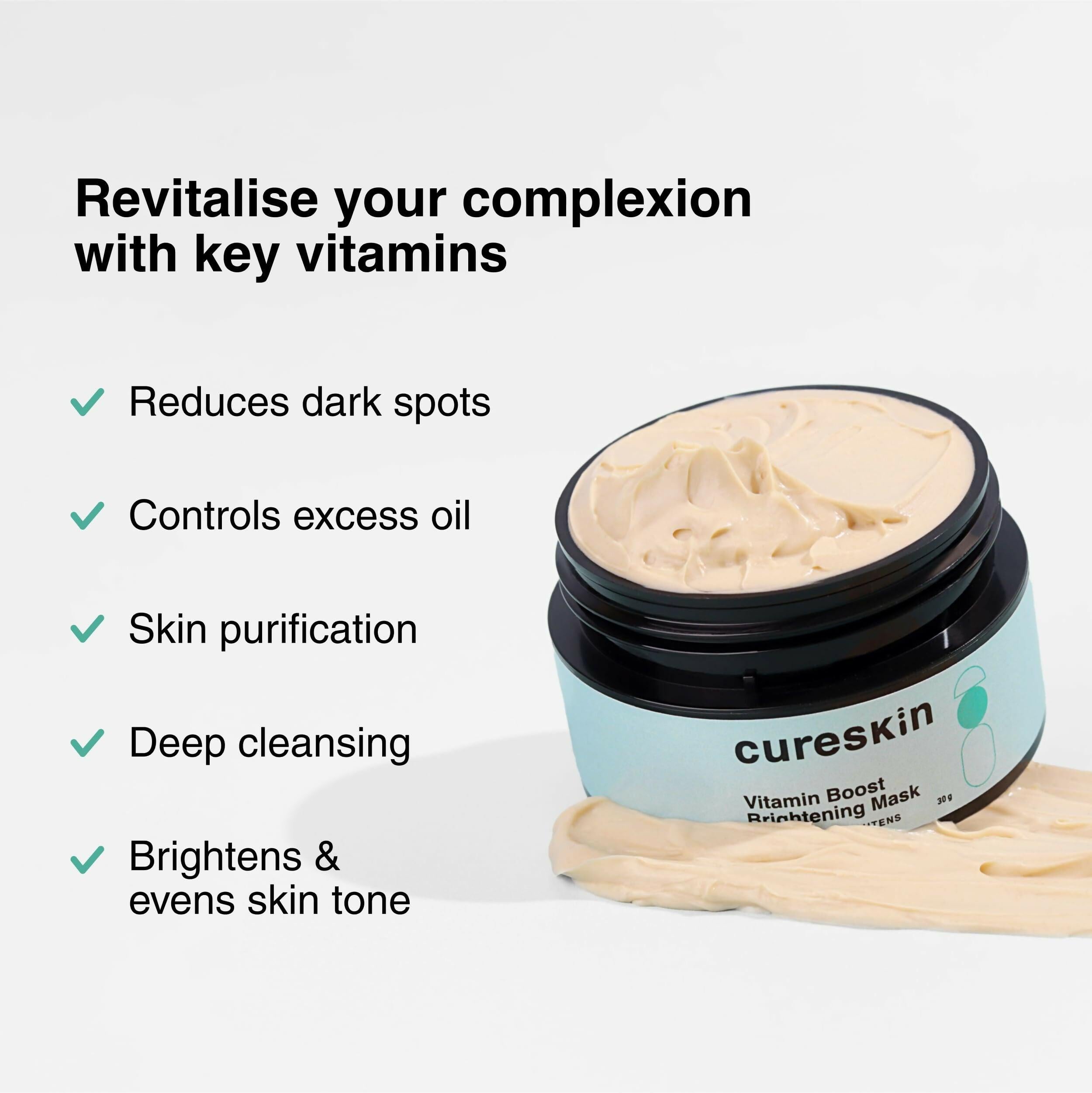 Cureskin Vitamin Boost Face Mask for Glowing Skin