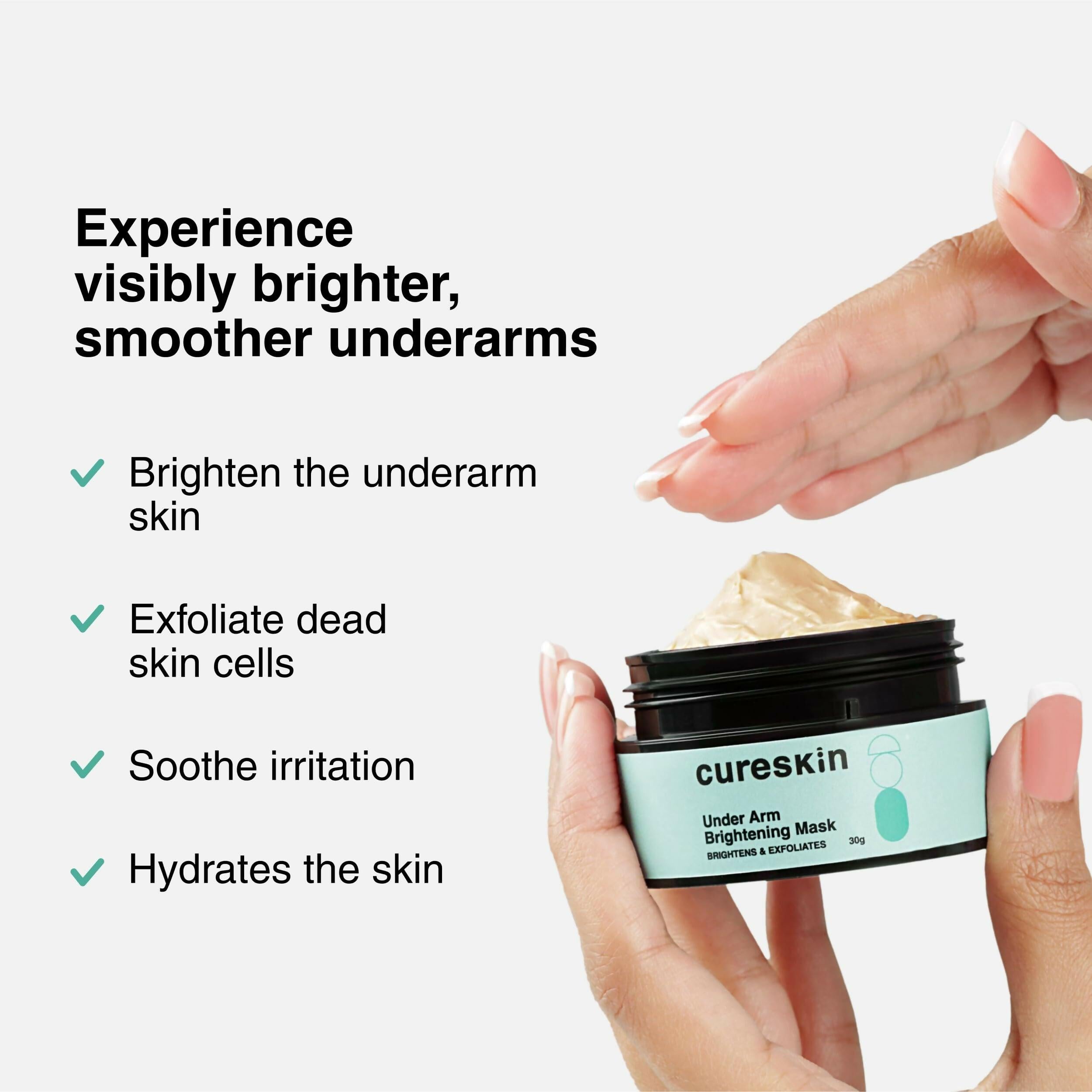 Cureskin Under Arm Brightening Cream Mask with Papaya & Sweet Orange