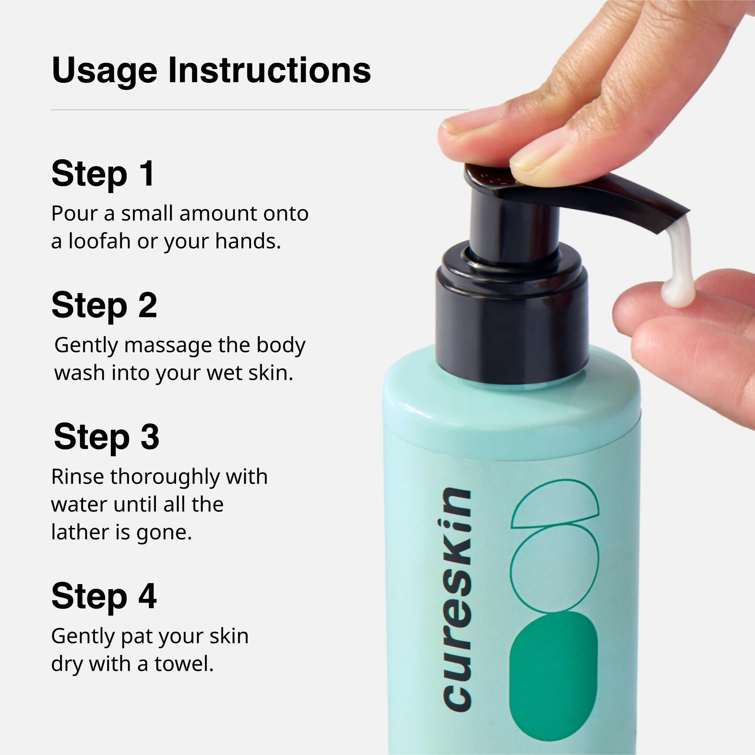 Cureskin Nourish Body Wash - Hydrates & Sooths with Hyaluronic Acid, Chamomile and Aloe