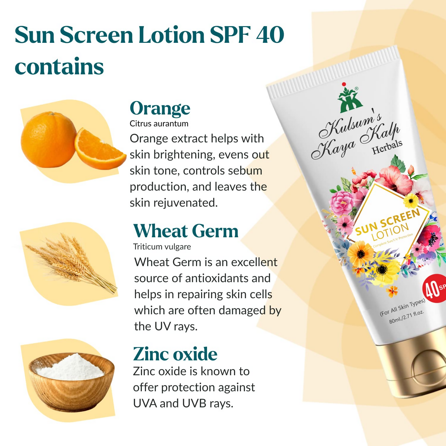 Kulsum's Kaya Kalp Sun Screen Lotion SPF 40