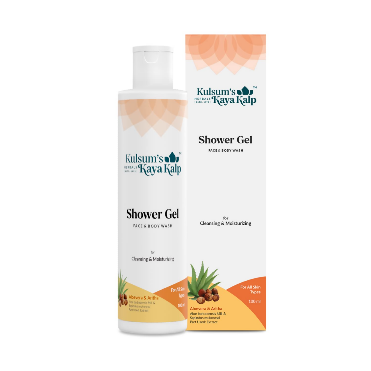 Kulsum's Kaya Kalp Shower Gel For Cleansing & Moisturizing With Aloe Vera & Aritha