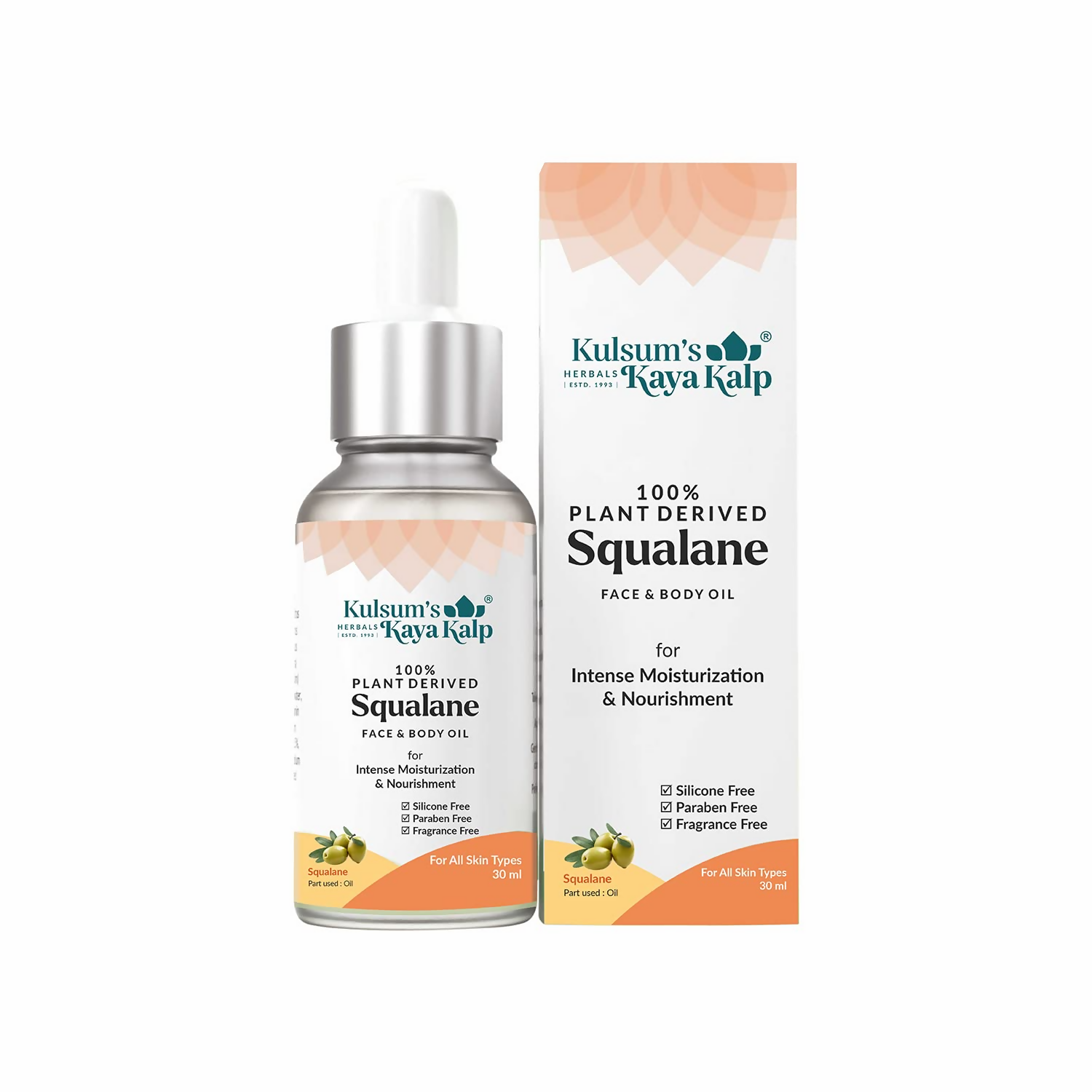 Kulsum's Kaya Kalp Squalane Face & Body Oil For Intense Moisturization & Nourishment