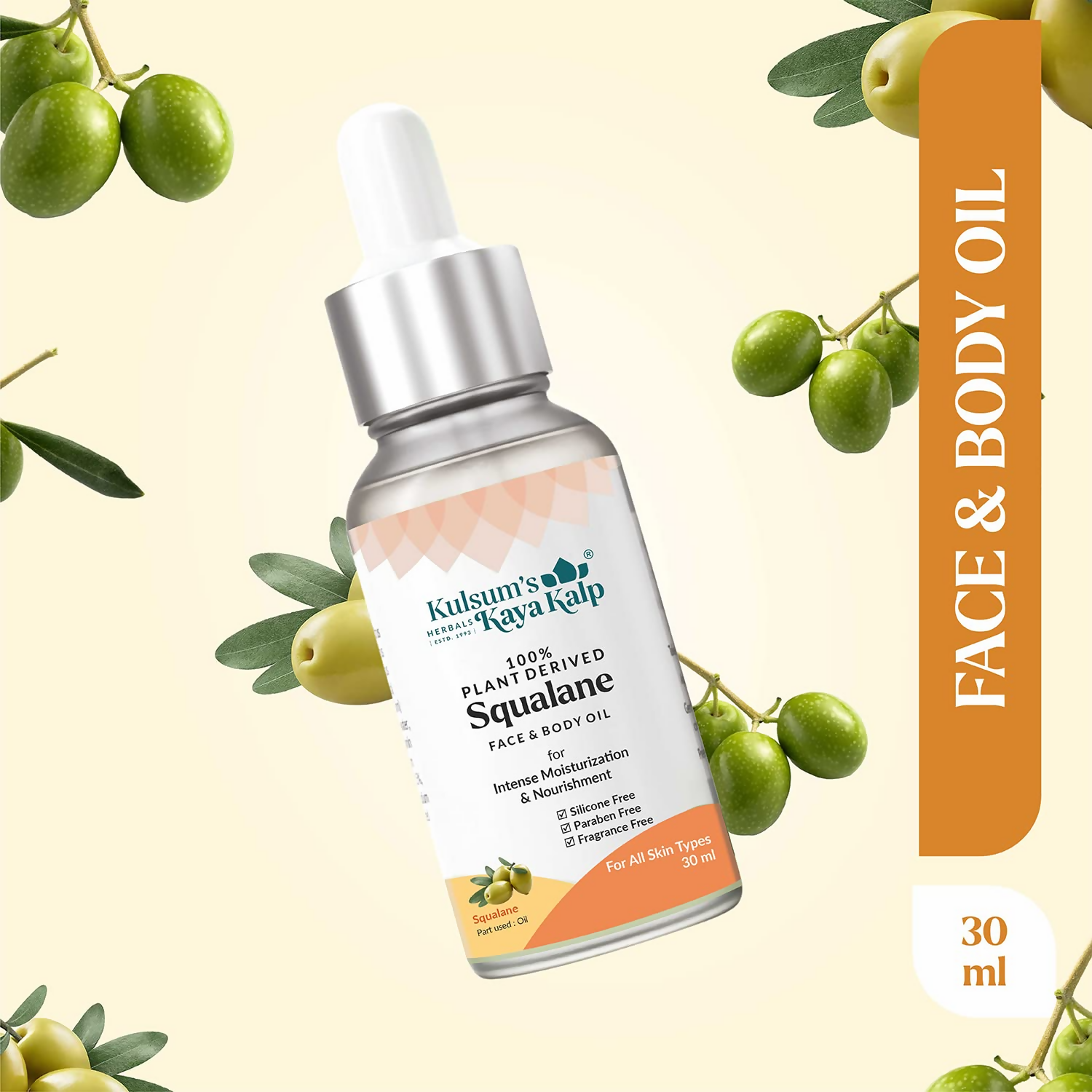 Kulsum's Kaya Kalp Squalane Face & Body Oil For Intense Moisturization & Nourishment