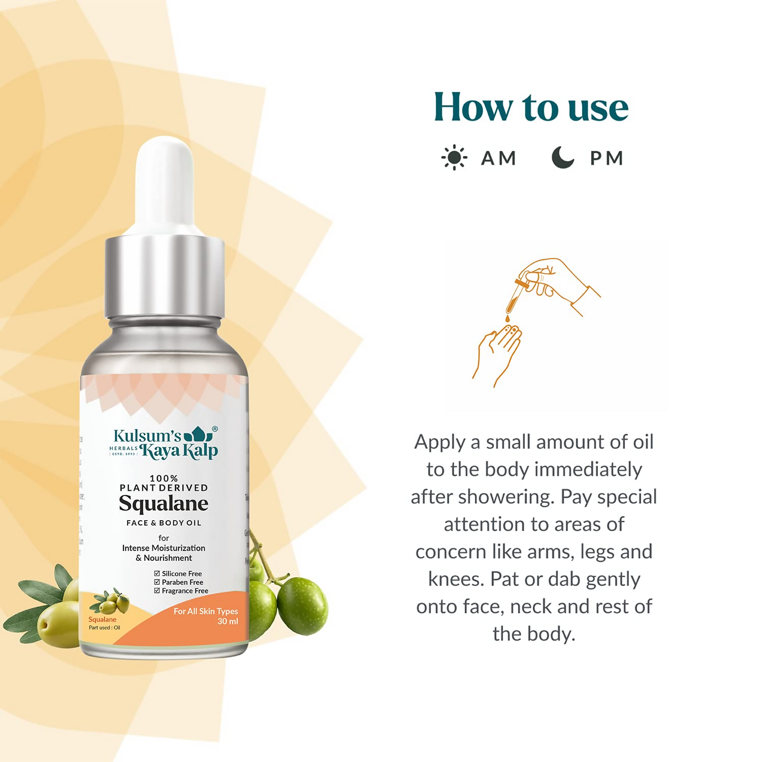 Kulsum's Kaya Kalp Squalane Face & Body Oil For Intense Moisturization & Nourishment