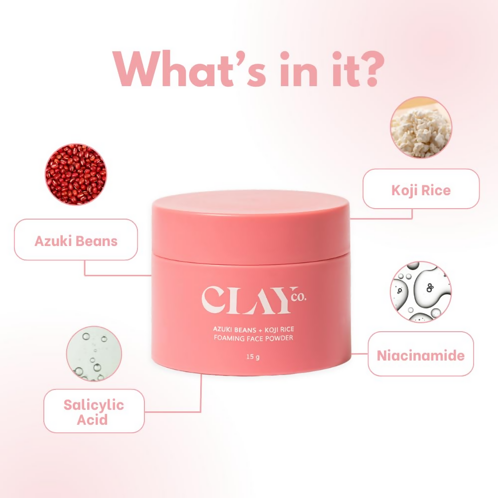 Clayco Azuki Beans & Koji Rice Foaming Face Wash Powder